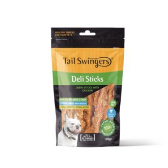 tail swingers pet interest chew sticks with chicken 100gr