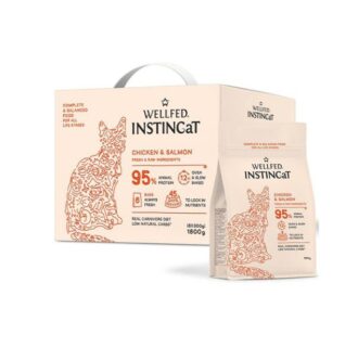 wellfed instincat ksira trofi gia gates me kotopoulo kai solomo 1,8kg