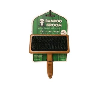 Bamboo slicker brush large dogs