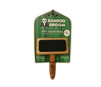 Bamboo slicker brush medium dogs
