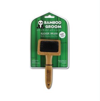 Bamboo slicker brush small dogs and cats