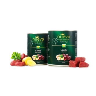 nuevo dog adult lamb and potato konserva gia skyloys me arni kai patatesi 400gr
